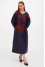 Embroidered dress "Lavandula" in black