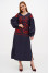 Embroidered dress "Lavandula" in black