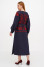 Embroidered dress "Lavandula" in black