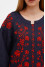 Embroidered dress "Lavandula" in black