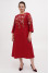 Embroidered dress "Ivanna" dark red