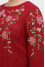 Embroidered dress "Ivanna" dark red