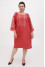 Embroidered dress "Willow" red