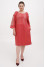 Embroidered dress "Willow" red