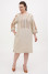 Embroidered dress "Willow" beige