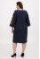 Embroidered dress "Willow" in dark blue