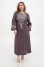 Embroidered dress "Vatra" coffee color