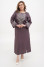 Embroidered dress "Vatra" coffee color