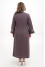 Embroidered dress "Vatra" coffee color