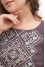 Embroidered dress "Vatra" coffee color