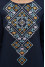 Embroidered dress "Vatra" in dark blue