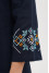 Embroidered dress "Vatra" in dark blue