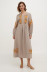 Embroidered dress "Malyovanka" in latte color