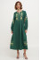 Embroidered dress "Malyovanka" in emerald color