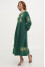Embroidered dress "Malyovanka" in emerald color