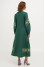 Embroidered dress "Malyovanka" in emerald color