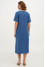Embroidered dress "Amethyst" in denim color