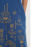 Embroidered dress "Amethyst" in denim color