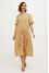 Embroidered dress "Amethyst" sand color