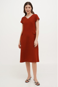 Dress "Miranda" terracotta color