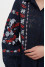 Embroidered dress "Kalina" in dark blue