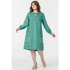 Embroidered dress "Cutie" in green