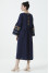Embroidered dress "Svitozara" in dark blue