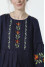 Embroidered dress "Svitozara" in dark blue