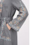 Embroidered dress "Lyudmila" graphite color
