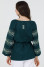 Embroidered shirt "Anisiya" green
