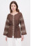 Embroidered shirt "Anisiya" brown