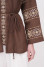 Embroidered shirt "Anisiya" brown