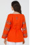 Embroidered shirt "Anisiya" red