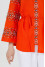 Embroidered shirt "Anisiya" red