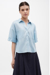 Blue "Bonjour" blouse