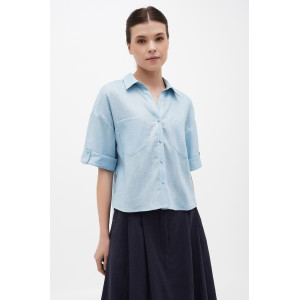Blue "Bonjour" blouse