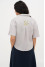 "Bonjour" blouse in gray