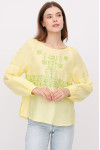 Embroidered shirt "Zarina" yellow