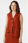 Brick-colored vest "Angelica"
