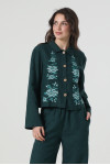 Emerald-colored jacket "Zoreslava"