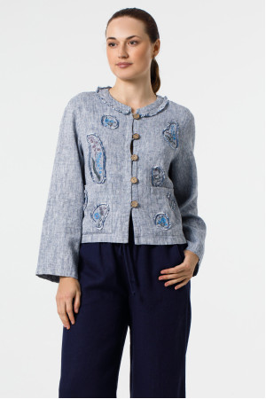 Denim-colored jacket "Sarna"