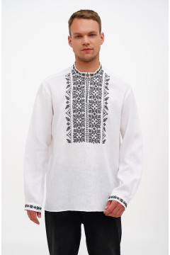 Men's embroidered shirt "Gryts" white