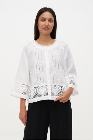 Вишиванка «Серденько» білого кольору