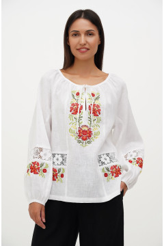 Embroidered shirt “Solomia” white
