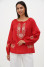 Embroidered shirt “Solomia” red