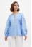 Embroidered shirt “Swallow” blue