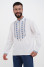 Men's embroidered shirt “Zakhar” white