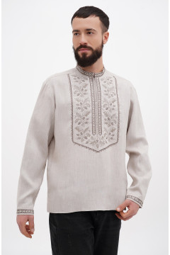 Men's embroidered shirt “Zakhar” white