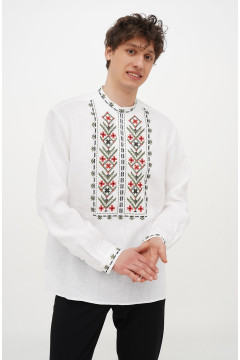 Men's embroidered shirt “Yasen” white