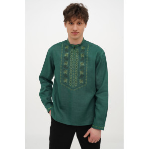 Men's embroidered shirt "Marco" in green